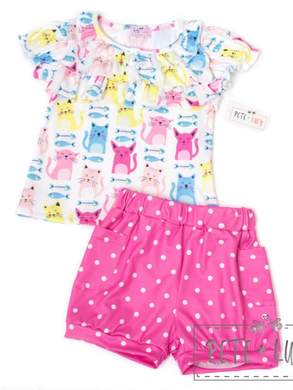 I Love Cats Shorts Set